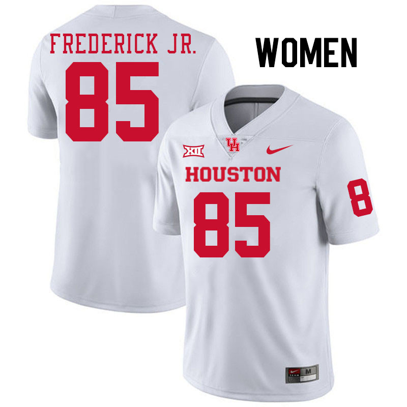 Women #85 Traville Frederick Jr. Houston Cougars College Football Jerseys Stitched-White